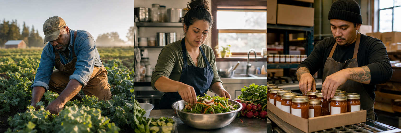 American farmer, food entrepreneur, and small production business